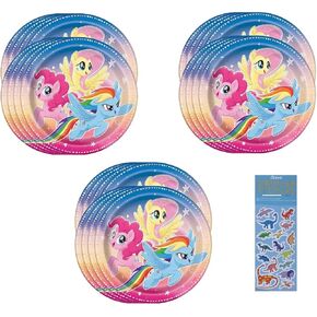 My Little Pony Party Supplies Bundle Pack includes 24 Lunch Paper Plates