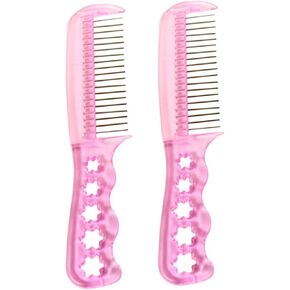 Toyvian 2pcs Comb Doll Wig Brush Synthetic Wig Brush Doll Hair Accessories Womens Hair Brush Womens Wigs Curly Bang Wig Synthetic Wig Wire Brush Hair Strands Toddler Steel Hair Care Set