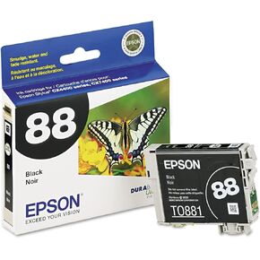 EPSON 88 DURABrite Ultra Ink Black Cartridge For CX-4400, CX-4450, CX-7400, CX-7450, N-10, N-11, NX-100, NX-105, NX-110, NX-115, NX-200, NX-215, NX-300, NX-305, NX-400, NX-415