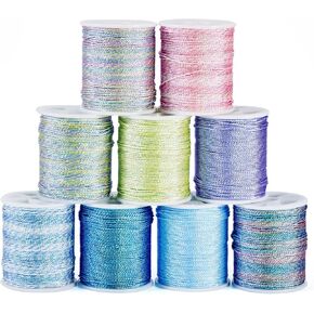 9 Rolls Colorful Sewing Thread All Purpose Polyester Thread Kit for Embroidery DIY Sewing Machine Quilting Hand Stitching 167.3 Yards