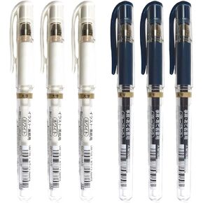 Uni-Ball UM-153 Signo Gel Ink Ballpoint Pen Value Set ، White & Blue Black ، Bold 1.0 mm ، 3 أقلام لكل منها-إجمالي 6 عبوات (استيراد اليابان)