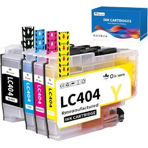 LC404 Ink Cartridges Compatible for Brother Ink Cartridge LC 404 Compatible for Brother MFC-J1205W MFC-J1215W MFC-J1205W XL Printer (4-Pack, Black, Cyan, Magenta, Yellow)