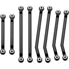 RCHUBAM 1/18 Chassis Linkage Kit 8Pcs Redcat Ascent Aluminum RC Crawler Link Rod End Set High Clearance Compatible with Redcat Ascent-18 1/18 Scale RC Rock Crawler Upgrades (Red)