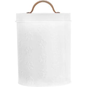Amici Home Puppy Paws Galvanized Metal Food Canister (7CDI071)