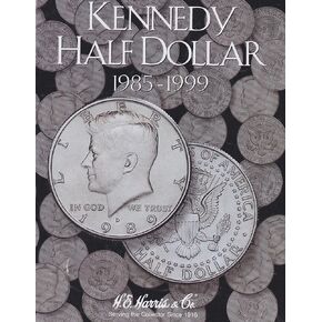 هو. Harris & Co. US John F. Kennedy Half Dollar Coin Folder 1985 - 1999 #2697 in Kuwait