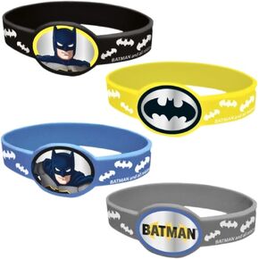 Unique Batman Stretchy Bracelets (Pack of 4) - Ideal for Kids Birthdays & Parties