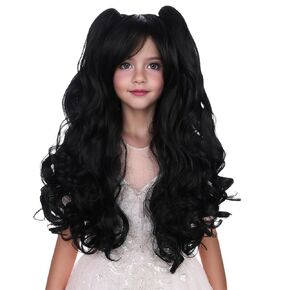 Girls Pink Wig Kids Bink Wigs Child Long Wavy Curly Wig Girls Pastel Pink Bink Bink Bink