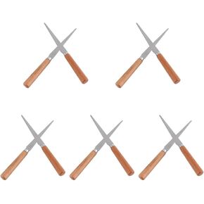 COHEALI 10 pcs Wood Handles Fettling Sculpture Carpenter for Polymer Smoothing Steel Tool Shaping with Art Blade Ceramic Handle Sculpting Pottery/Wooden Clay Sculpting/DIY Craft