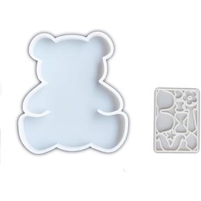 2Pcs Bear Silicone Molds For Chocolate Candy Cake Decoration Cupcake Top Bear Silicone Clay Molds Bear Plaster Molds
