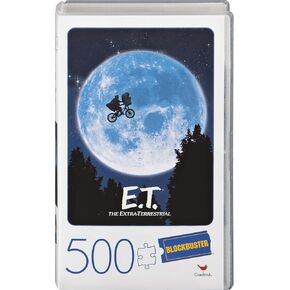 E.T. The Extra-Terrestrial Movie 500-Piece Puzzle in Plastic Retro Blockbuster VHS Video Cas