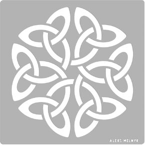 Aleks Melnyk No.108 Metal Stencil, Celtic Knot, Wicca, Irish Stencil, 1 PCS, Template for Painting, Wood Burning, Pyrography, Wood Carving, for Embroidery, Quilting, Scandinavian, Viking Symbol