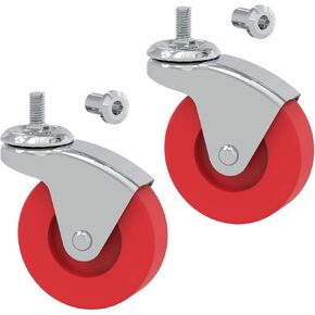 BIG RED 2 Pack 2.5" Swivel Caster Wheel for Creeper Service Utility Cart Stool Post Mount, TR6551