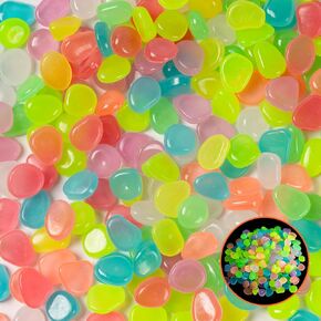 100pcs صخور خزان السمك ، صخور توهج ملونة لخزان السمك ، التوهج في الحجارة المظلمة ، ديكور الحوض ، أحجار توهج الحيوانات البحرية لمسار العشب