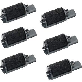 "Package of Six" Sharp XE-A101, XE-A102, XE-A106, XE-A107, XE-A110, XE-A115 and XE-A120 Cash Register Ink Roller, Black, Compatible
