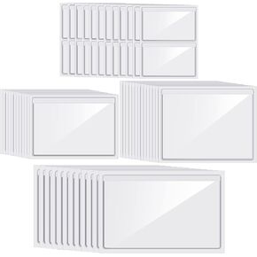 60 Pieces Clear Adhesive Pockets 4 Sizes Self Adhesive Index Card Pockets Self Adhesive Photo Sleeves Adhesive Business Card Holders Clear Pockets for Planners and Binders