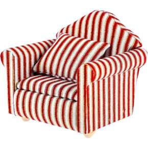 TIESOME Miniatures Dollhouse Sofa Set, 1:12 Scale Min Sofa Pillow Mini- Dollhouse Miniatures Furniture Accessories