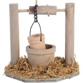 Toyvian 1pc Doll House Well Miniature Wishing Well Miniature Bonsai Decor Miniature Landscape Decor Micro Figurines Water Well Zen Garden Well Mini Wishing Well Rural Wooden Accessories