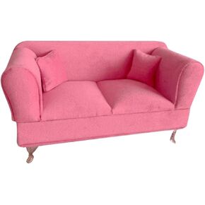 MERIGLARE 1:6 Sofa Miniature Furniture,Dollhouse Bedroom Decor,Living Room Ornaments, Jewelry Box Organizer for 12inch Dolls Action Figures Accessory, Two Person Sofa