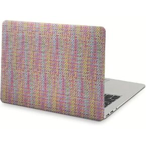 Compatible with MacBook Air 13 inch Case M3 A3113 M2 A2681 2024 2023 2022, Leather Grass Mat Texture Touch Laptop Case, Multicolour