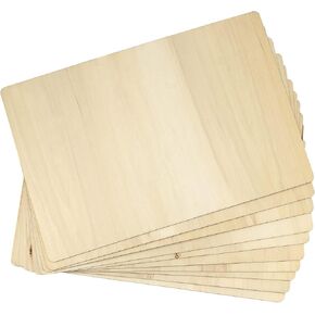 100 PCS 6 x 4 Inch Wooden Sheets, Unfinished Rectangle Wood Pieces, Blank Wooden Cutouts for Crafts DIY Arts in Kuwait