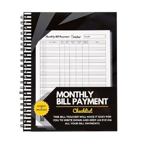 Bill Tracker Notebook: Monthly Bill Payment Checklist with Spiral Binding - 8.5" x 11" 132 + Pages