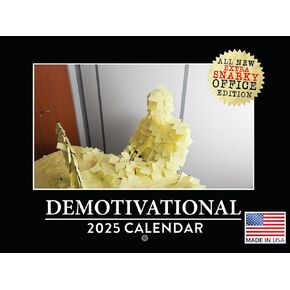 Demotivational Calendar 2025 Gift Monthly Wall Calender Unmotivational Silly Gifts Demotivator 12 Month | American Made In The USA