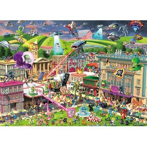 Horror Attack 1000-Piece Jigsaw Puzzle | Fun Brain Teaser, Toys & Games for Adults | 28 x 20 Inches