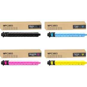 MP C3003 Toner Replacement for Ricoh MPC3003 MPC3503 841813 841814 841816 841815 for MP C3003 C3004 C3503 C3504 Printers (4 Pack)