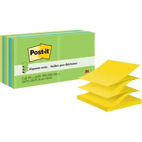 Post-it Pop-up Notes, 3x3 in, 12 Pads, America's #1 Favorite Sticky Notes, Floral Fantasy Collection, Bold Colors, Clean Removal, Recyclable (R330-12AU)