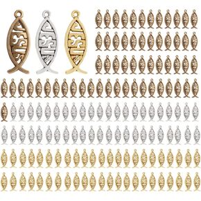 Wixine 150pcs 23 × 13 ملم الفضة العتيقة المسيحية يسوع سحر السحر المعلقات DIY سوار العنق