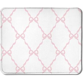 coquette Pink Bow Mouse Pad ، وسادة الماوس المجردة ، ألوان مائية القوس ، وسادات الفأر القوس الوردي لأجهزة الكمبيوتر اللاسلكية لأجهزة الكمبيوتر المحمولة ، اللوازم المكتبية الوردية ، 9.5 × 7.9 بوصة
