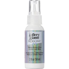 Gallery Glass Iridescent Stained Glass Paint, Violet/Green/Blue 2 fl oz Brilliant Iridescent Finish Paint, Perfect For Easy To Apply DIY Arts And Crafts, 19670