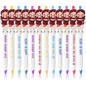 24 Pcs Christian Jesus Pens Bible Verse Pens for Kids Cute Jesus Ballpoint Pens with Inspirational Quotes Sunday Religious Pens for Classroom Prizes Church Christmas Easter Gift