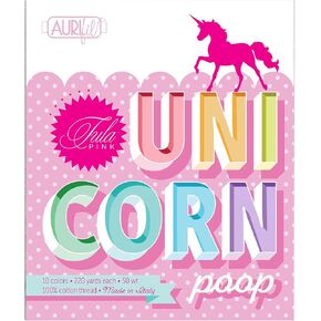Aurifil Tula Pink Unicorn Poop Thread Set 10 Small spools 50wt Cotton Thread, Assorted
