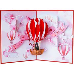 Romantic Couple Heart Tree Anniversary Cards Pop Up, 6x8in Wedding Anniversary Cards, Valentines Day Card, 3D Gift Card for Her, Him, Husband, Wife (Romantic Couple Heart Tree Path).