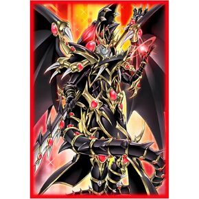 50ct (Dragun of Red Eyes) Holographic Top Loading Trading Card Sleeves Deck Protector for YuGiOh/Japanese Art Anime Printing Card Sleeves 63x90mm(A04)