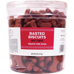 Basted Beef Flavor Biscuits Dog Treats, 6lb