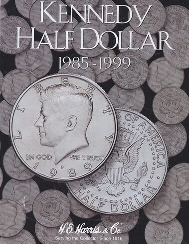 هو. Harris & Co. US John F. Kennedy Half Dollar Coin Folder 1985 - 1999 #2697 in Kuwait