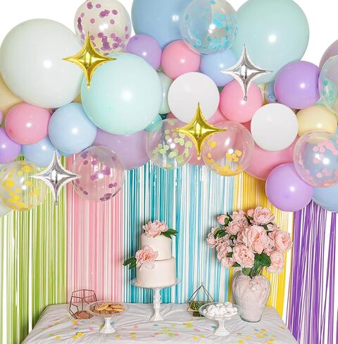 182pcs باستيل البالون أغطية أكياس ديزي بالون جارلاند جارلاند رنك باستيل باستيل قوس مع 260 بالونات وبالونات الزهور لحفل زفاف عيد ميلاد in Kuwait
