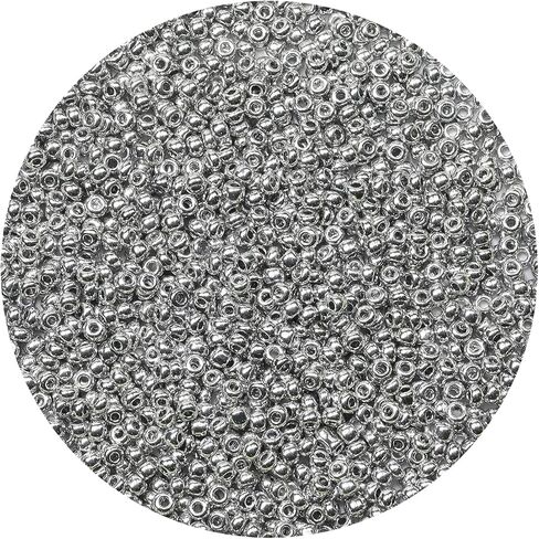 4mm Silver Lined Gold Color Seed Beads 50gram About 650pcs, 6/0 Seed Beads for Making Bracelet Earring Necklace Jewelry in Kuwait