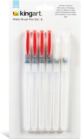 Kingart Studio Water Brush Pens ، مجموعة من 6 in Saudi Arabia