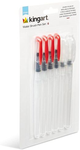 Kingart Studio Water Brush Pens ، مجموعة من 6 in Saudi Arabia