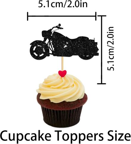 18pcs Black Silhouette Silhouette Glitter Cupcake Topper for Race Car Racing Sport in Saudi Arabia