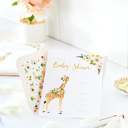 Papyrus Baby Thank You Cards with Envelopes, Elephant & Giraffe (20-Count) in Saudi Arabia
