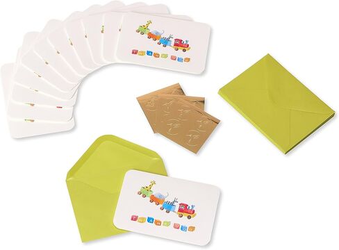 Papyrus Baby Thank You Cards with Envelopes, Elephant & Giraffe (20-Count) in Saudi Arabia