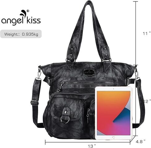 محفظة وحقيبة يد من Angelkiss للنساء من الجلد الناعم وحقائب كتف وحقائب كتف للسيدات وحقيبة كروسبودي in Kuwait