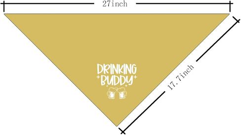 شرب Buddy Dog Bandana ، قميص الكلب الشرب Buddy ، Funny Cute Dog Bandana ، هدية لمحبي الكلاب ، Bandana للكلاب الصغيرة المتوسطة ، إكسسوارات المثلث ، وشاح الكلاب (B30) in Kuwait