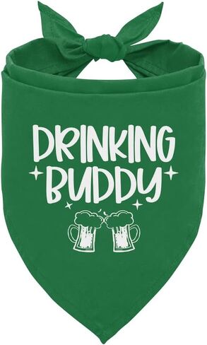 شرب Buddy Dog Bandana ، قميص الكلب الشرب Buddy ، Funny Cute Dog Bandana ، هدية لمحبي الكلاب ، Bandana للكلاب الصغيرة المتوسطة ، إكسسوارات المثلث ، وشاح الكلاب (B30) in Kuwait