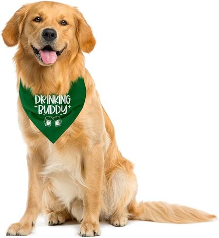 شرب Buddy Dog Bandana ، قميص الكلب الشرب Buddy ، Funny Cute Dog Bandana ، هدية لمحبي الكلاب ، Bandana للكلاب الصغيرة المتوسطة ، إكسسوارات المثلث ، وشاح الكلاب (B30) in Kuwait