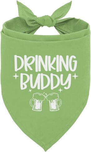 شرب Buddy Dog Bandana ، قميص الكلب الشرب Buddy ، Funny Cute Dog Bandana ، هدية لمحبي الكلاب ، Bandana للكلاب الصغيرة المتوسطة ، إكسسوارات المثلث ، وشاح الكلاب (B30) in Kuwait